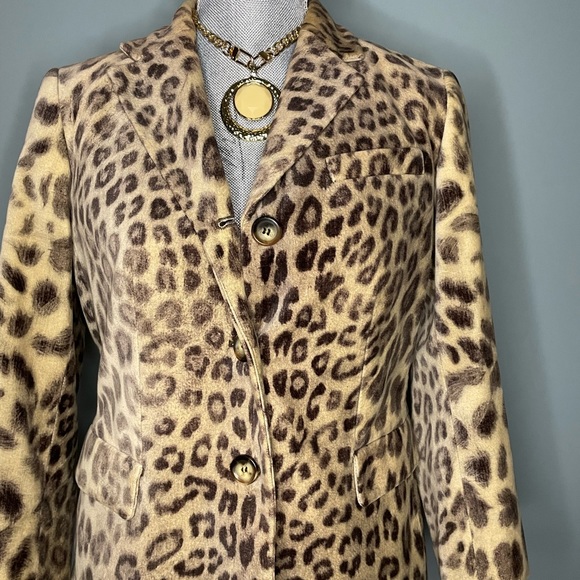 Talbots Jackets & Blazers - Talbots Cheetah Print Velvet Suit Jacket